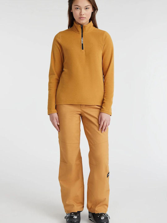 Χειμερινή Γυναικεία Fleece Μπλούζα Μακρυμάνικη Rich Caramel