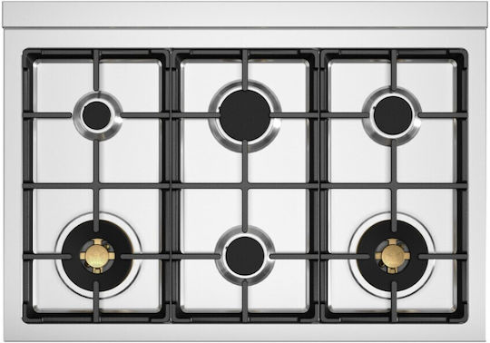 Bertazzoni Plită pe Gaz Autonom Inox 91.1x64εκ. Argintiu