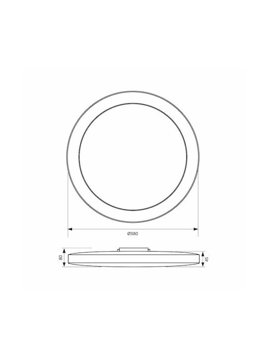 Vivalux Outdoor Ceiling Flush Mount with Integrated LED in White Color VIV004811