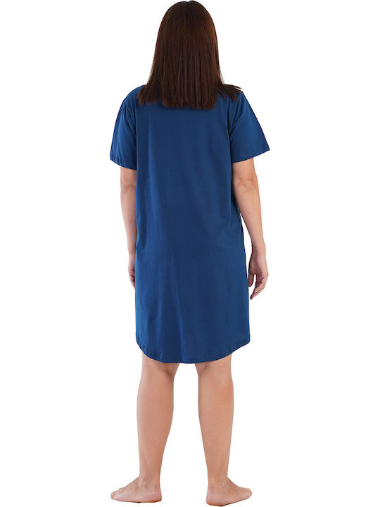 Vienetta Secret Summer Women's Nightdress Blue Marine.