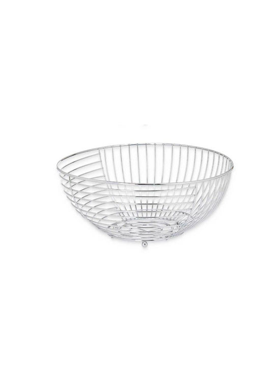 Kinvara Fruit Bowl Metallic Silver 28x12.7x28cm