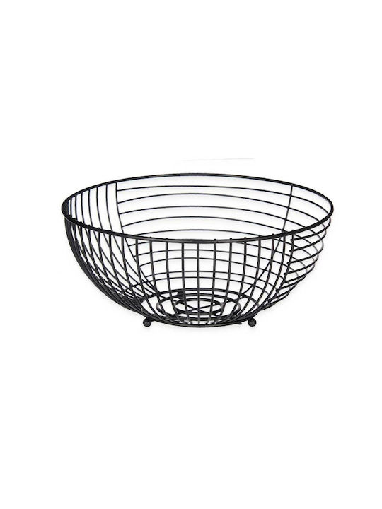 Kinvara Fruit Bowl Metallic Black 28x12x28cm