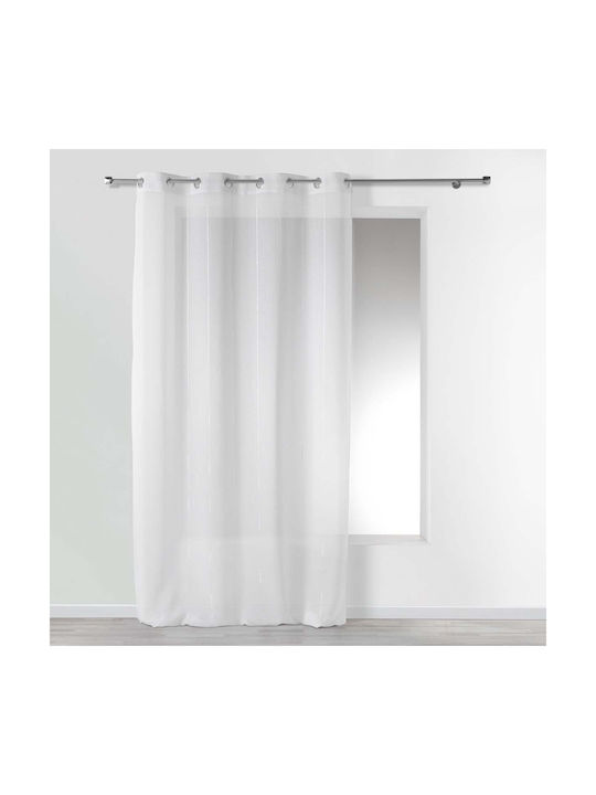 Douceur d'Intérieur Curtain with Grommet L-c Linahe White 140x260cm