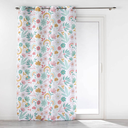 Curtain with Grommet L-c Indiana White 1611854 140x260cm