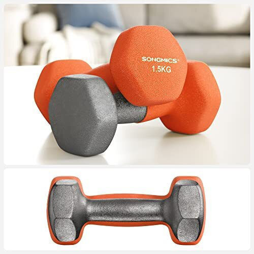 Songmics Σετ Βαράκια Εξάγωνα από Νεοπρένιο 2 x 1.5kg