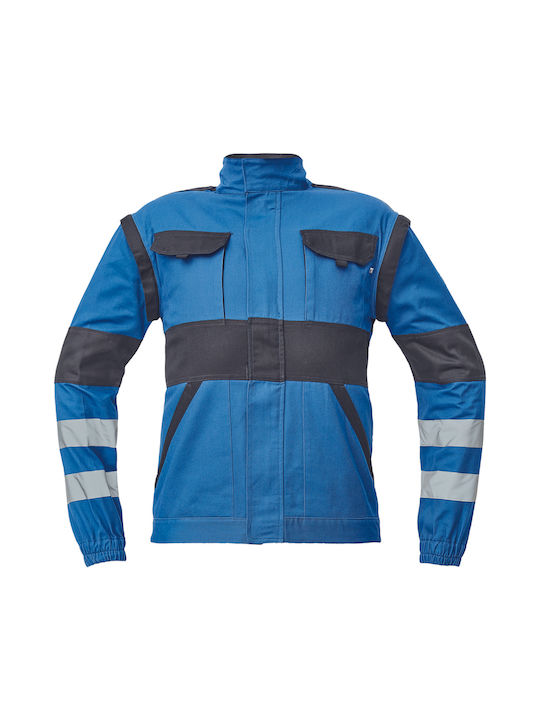 Cerva Work Jacket Reflective Blue