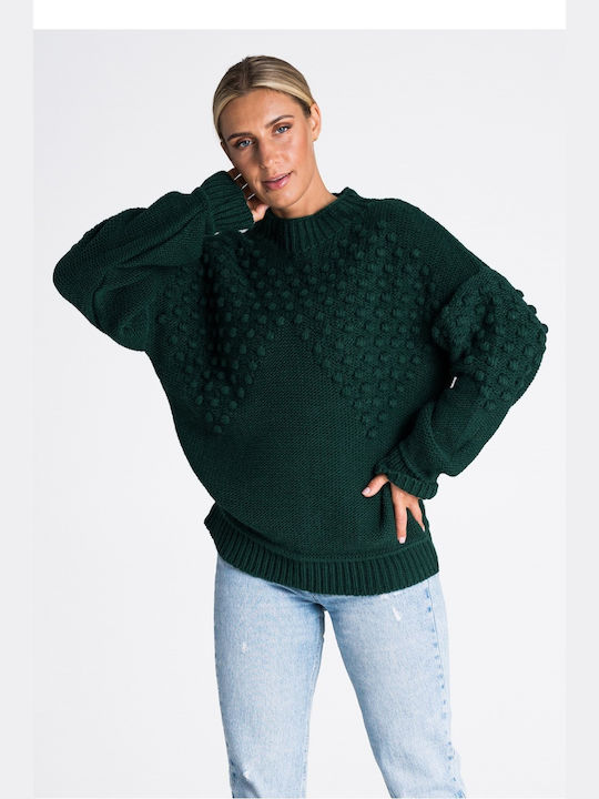 Figl Damen Langarm Pullover Grün