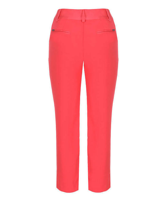 Guess Women's High-waisted Capri Chino Trousers Red