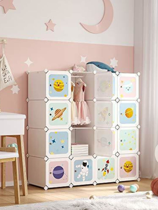 Songmics Kids Plastic Toy Organizer White