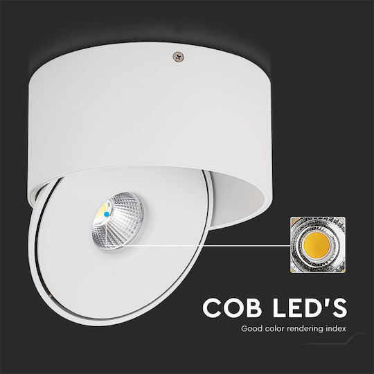 V-TAC Einzel LED Warm zu kühlem Weiß Spot in Weiß Farbe