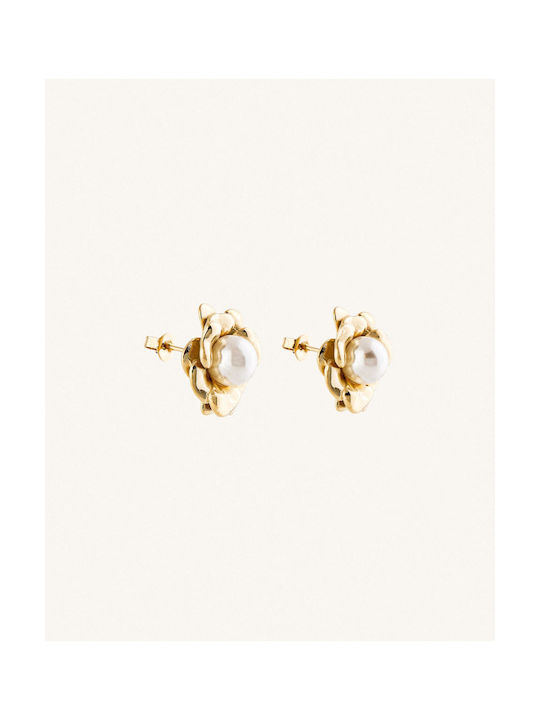 StanStefan Earrings made of Steel Gold Plated with Pearls