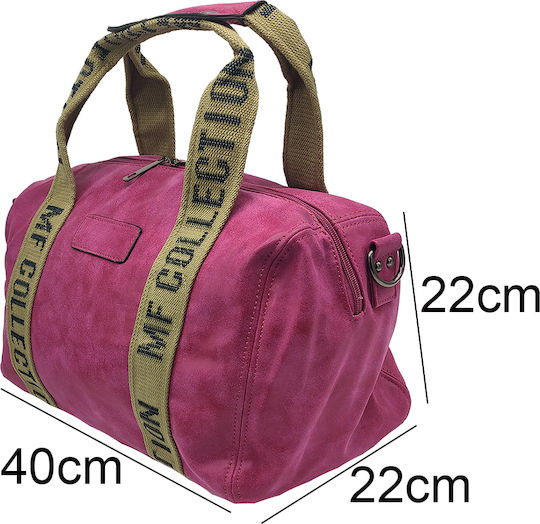 Gift-Me Σακ Βουαγιάζ Ροζ Μ40xΠ22xΥ22εκ. από Vegan Δέρμα