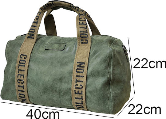 Gift-Me Σακ Βουαγιάζ Πράσινο Μ40xΠ22xΥ22εκ. από Vegan Δέρμα