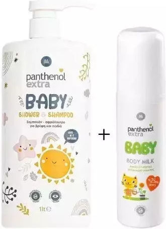 Medisei Sprudelbäder und Shampoo 1000ml mit Pumpe & Baby Körpermilch 125ml