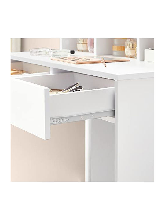 Schminktisch Hölzern White mit Spiegel 80x40x140cm
