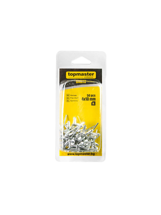 Topmaster Aluminum Rivet 4/12mm 50pcs