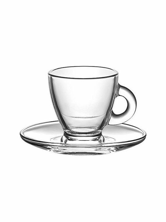 Gurallar Set Tassen Kaffee Porzellan Braun 95ml 6Stück