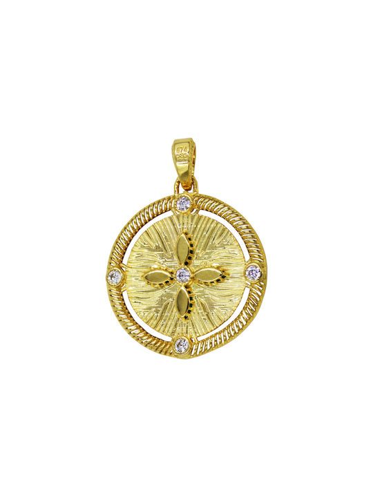 Roloi Kaliamanis Pandantiv Talisman pentru copii Față și spate Constantinato din Aur 14K PM1245G