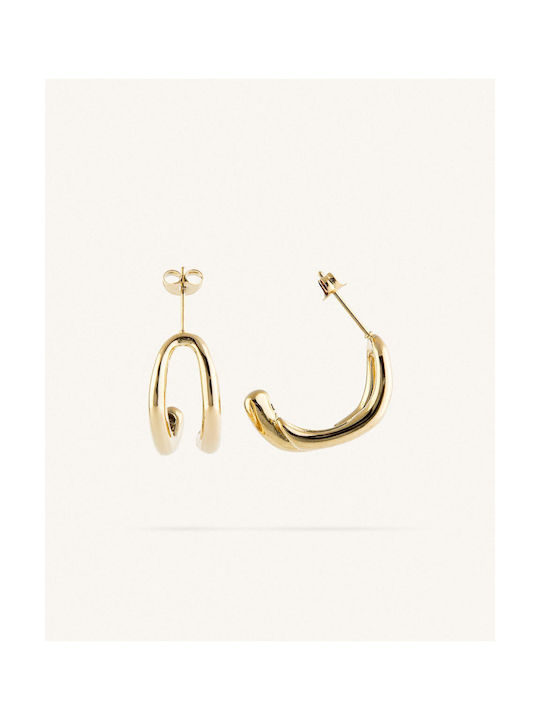 StanStefan Earrings Hoops made of Steel Gold Plated