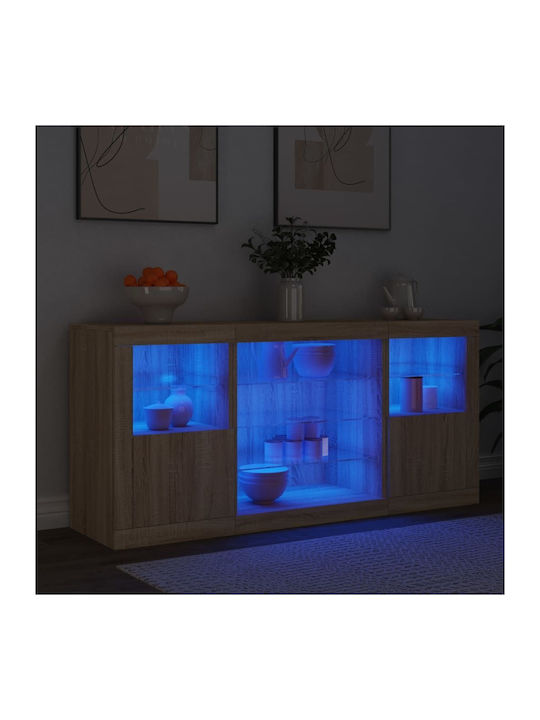 Bibliothek mit LED Coffee 142.5x37x67cm