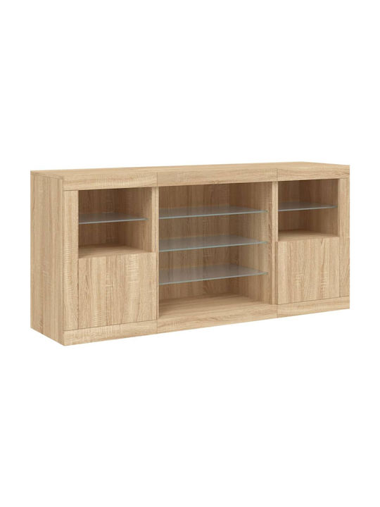 Bibliothek mit LED Coffee 142.5x37x67cm