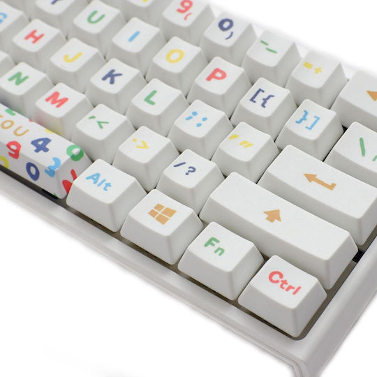 Ducky X SOU SOU One 2 Gaming Μηχανικό Πληκτρολόγιο 60% με Cherry MX Silver διακόπτες και RGB φωτισμό (Αγγλικό US) Λευκό