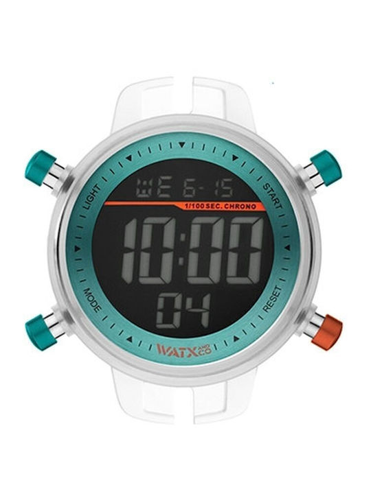 WATX & CO Digital Men's Watch 43mm Battery with Rubber Strap