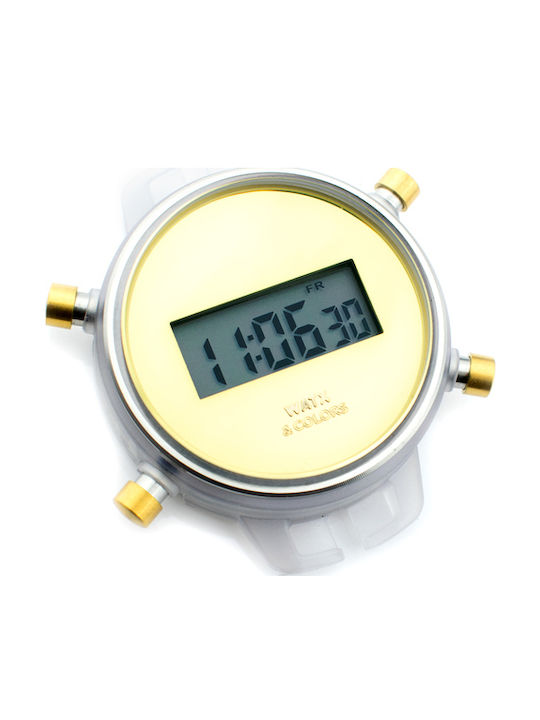 WATX & CO Ψηφιακό Γυναικείο Ρολόι 43mm Μπαταρίας με Καουτσούκ Λουράκι