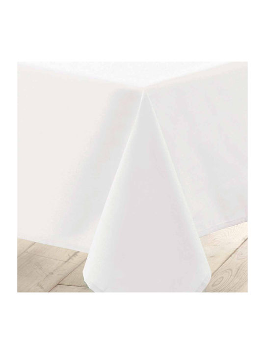 Tablecloth Stain Resistant Essentiel Blanc 180x180cm
