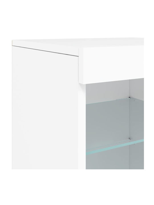 Μπουφές Ξύλινος Λευκός 123x37x67cm