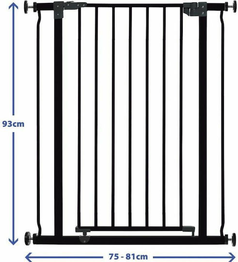 Dreambaby Security Door with Screws, βιδωτό, βιδωτο made of Metal in Black Color 75x93cm 1pcs