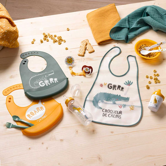 Wasserdicht Schürze Silikon mit Tasche Grün für 6 m+ 1Stück