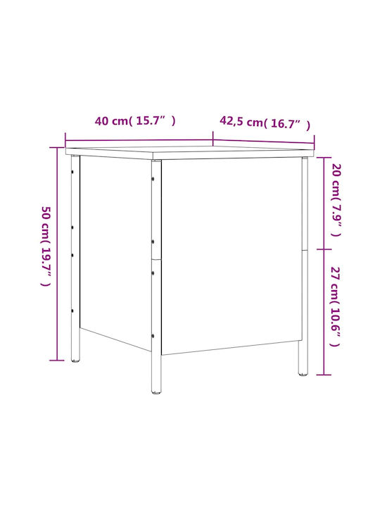 vidaXL Outdoor Storage Box Gray L40xW42.5xH50cm