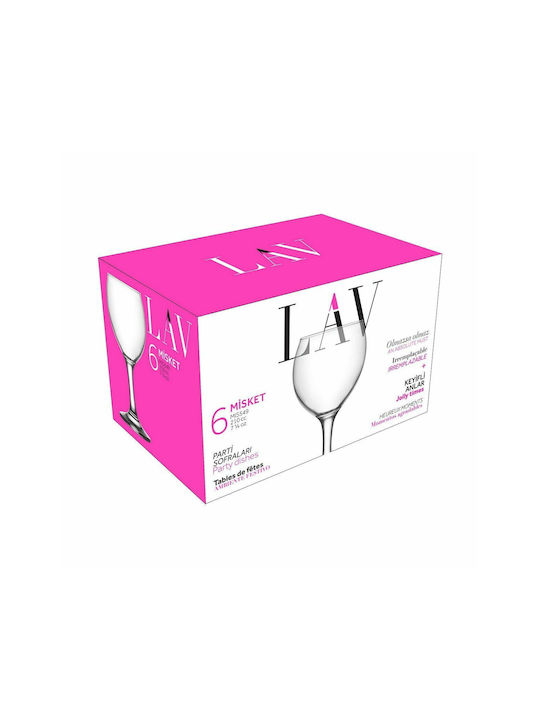 Set Gläser für Weißwein aus Glas Mit Stiel 210ml 4Stück