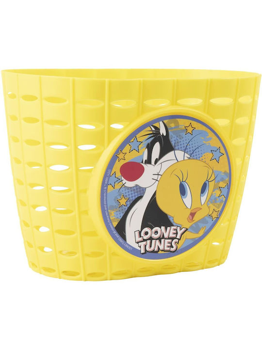 Looney Tunes Παιδικό Καλαθάκι Ποδηλάτου Κίτρινο