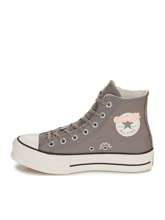 Chuck Taylor All Star Lift Flatforms Μποτάκια Γκρι