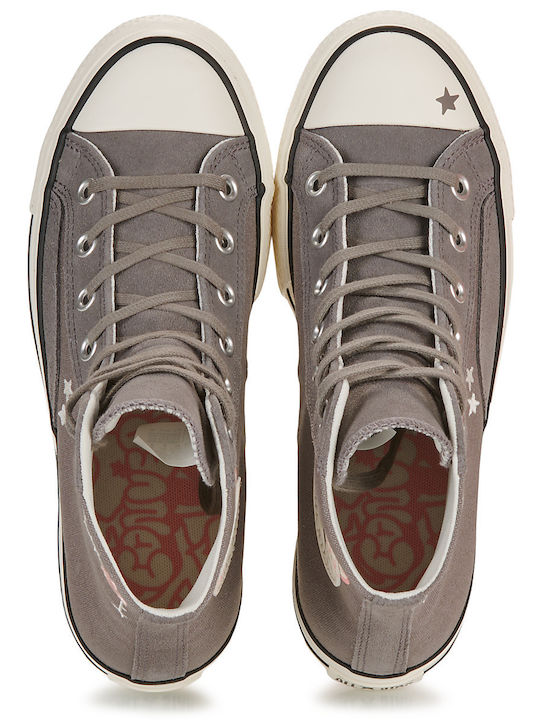 Chuck Taylor All Star Lift Flatforms Μποτάκια Γκρι