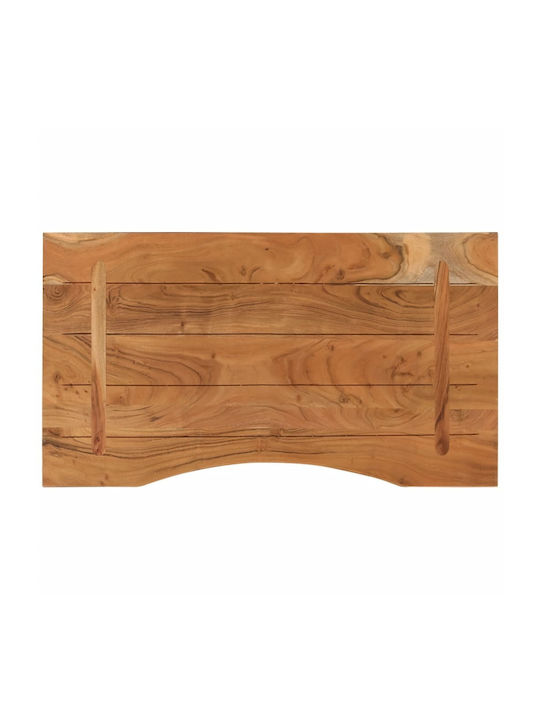 vidaXL Rectangular Office Desk Surface made of Solid Wood Brown 80x50x2.5cm 370162 1pcs
