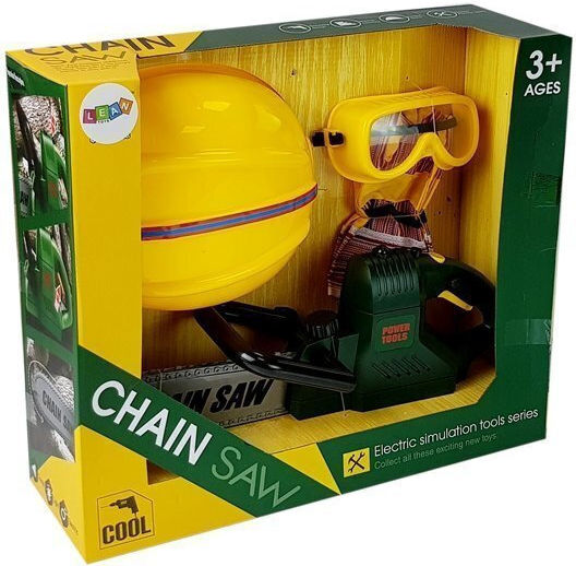 Lean Toys Saw With Batteries Helmet Gloves And Safety Glasses For 3 Plus Years