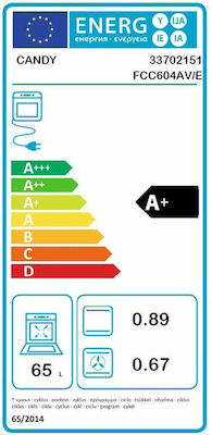 Candy FCC604AV/E Over Counter Oven 65lt without Hobs P59.5cm.