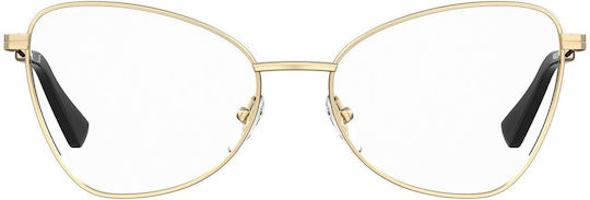 Moschino Rame Ochelari Pentru Femei Metalic Fluture Auriu MOS574 000