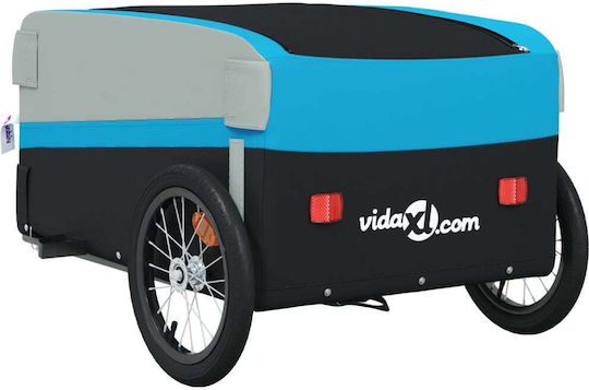 Vidaxl Bicycle Trailer Black Blue 45kg Iron