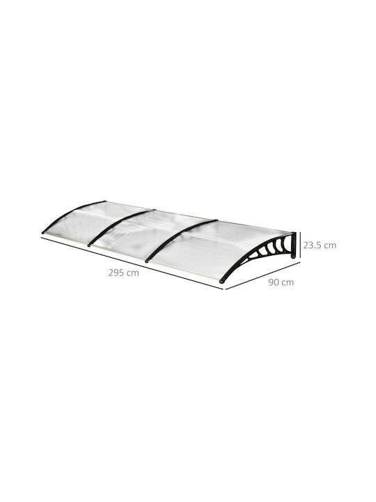 Outsunny Polycarbonat Kapuzinerdach P122xB89cm