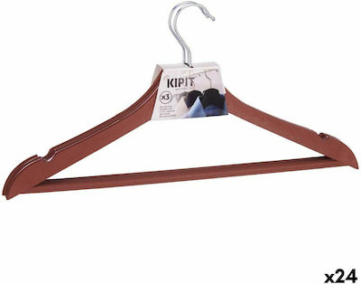 Kipit Clothes Hanger Brown 472929 24pcs