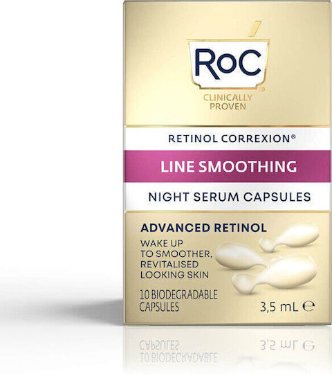 Roc Correxion Line Smoothing Advanced Night Capsules Serum Gesicht mit Retinol für Entgiftung 3.5ml