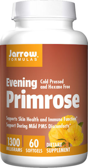 Jarrow Formulas Evening Primrose 1300мг Добавка за Менопауза 60 софтджел