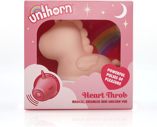 Unihorn Heart Throb Mini Vibrator 9cm Pink