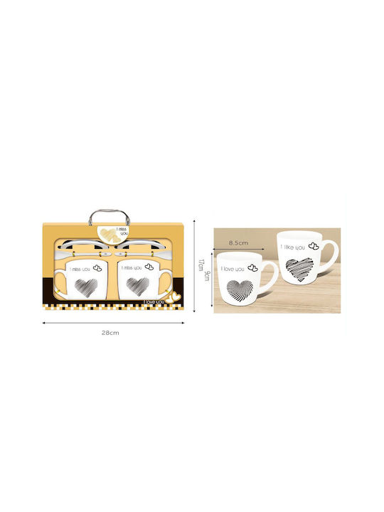 My Home Luxury I Miss You Mug Ceramic White 2pcs