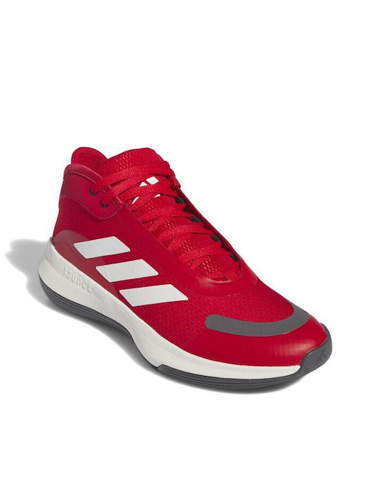 Adidas Bounce Legends Ψηλά Μπασκετικά Παπούτσια Better Scarlet / Cloud White / Charcoal