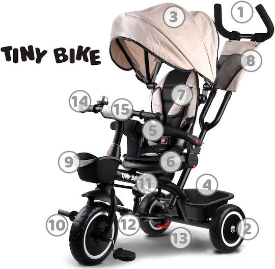 Tiny Bike Pliabil și Tricicletă Pentru Copii 3 în 1 pentru 6 Luni Gri